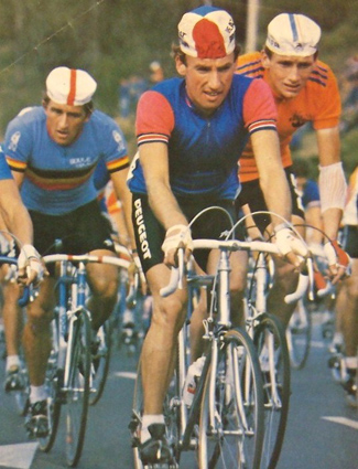 Graham riding in the World Championships in a Great Britain jersey