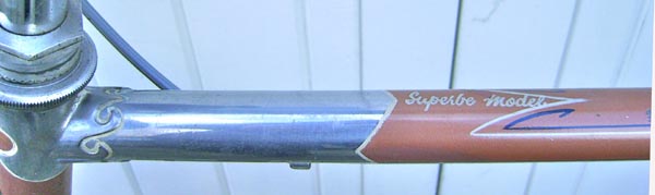 Detail of top tube finish
