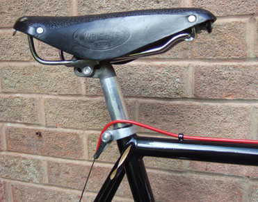 Seat cluster showing Holdsworth topeye, seat tube clamp and Campag seatpin