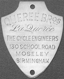 One of the brothers' special badges which were made in small numbers They usually cut the shield from brass or aluminium which was then engraved by hand in the jewellery centre of Birmingham This particular badge is one of a small edition made from silver