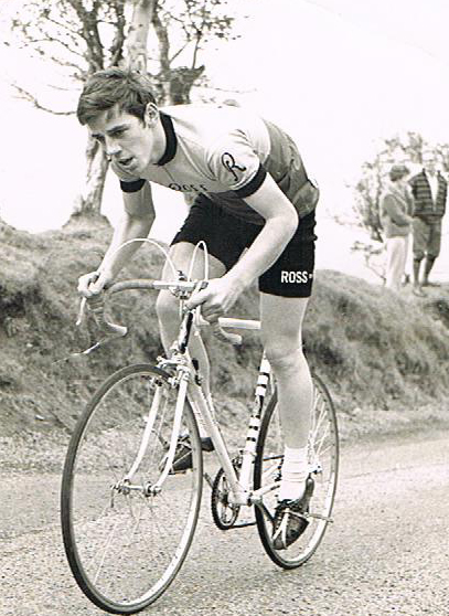 Terry Harradine on his Planet Pintail with Nervex Professional lugs seen here at the 1964 Welsh National Hill-Climb Championships on the Old Church Hill, Abertillery where Terry finished off a very successful season with a seventh place